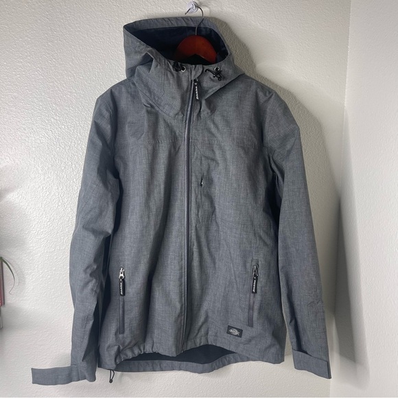 Dickies Men's Size Large Mid Weight Charcoal Windbreaker Jacket - Picture 8 of 14